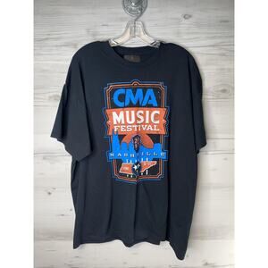 CMA Music Festival Shirt Mens XL Black 2017 Nashville Country Concert Tour Tee
